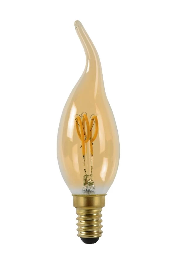 Lucide CT35 - Filament lamp - Ø 3,5 cm - LED Dimb. - E14 - 1x3W 2200K - Amber - uit